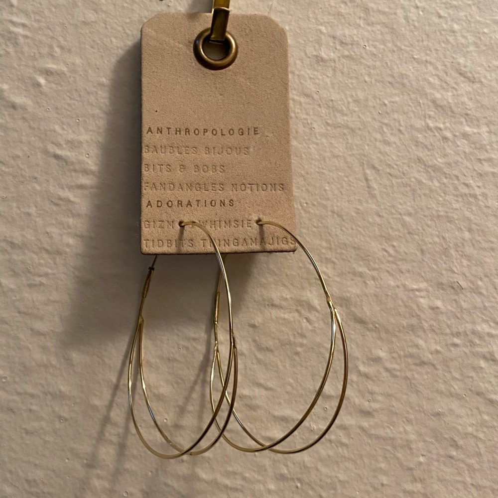 Brand New Gold Hoops from Anthropologie
